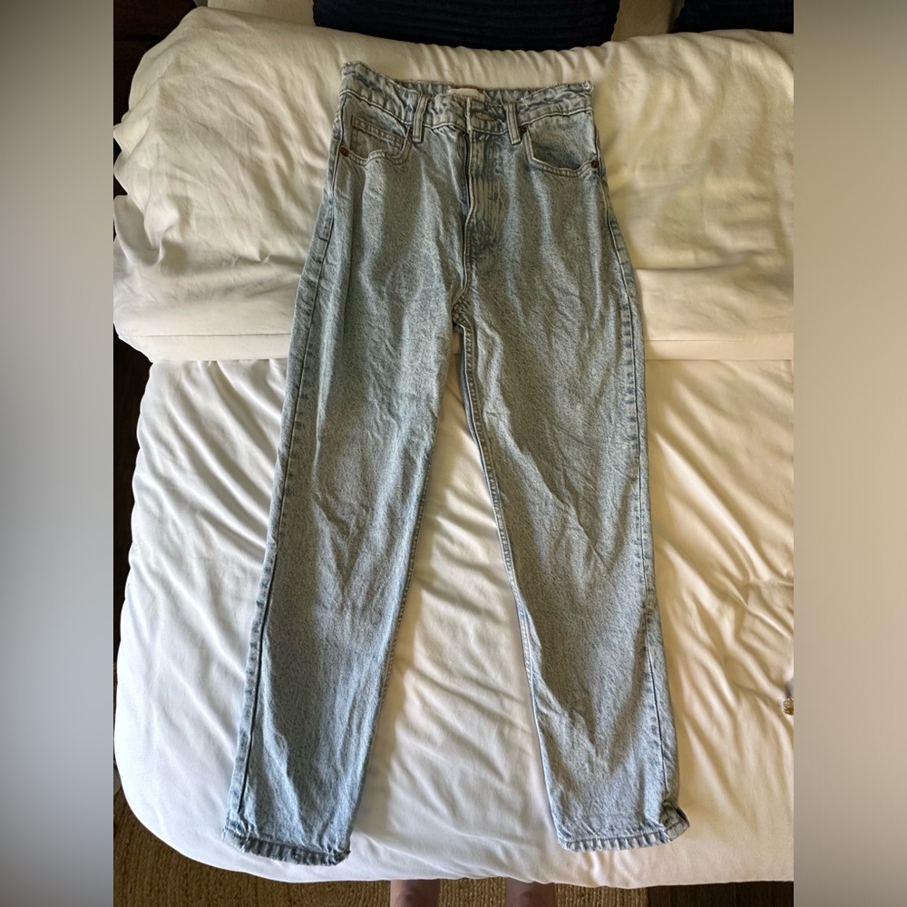 Light Blue High Waisted Mom Jeans
